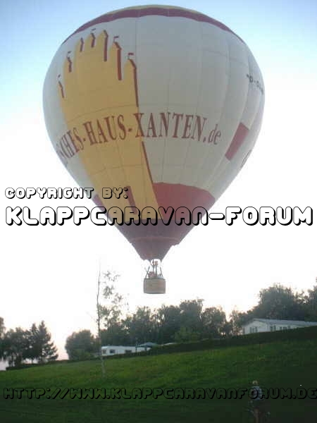 Toll wenn so ein Teil 40 m neben dem Zelt landet