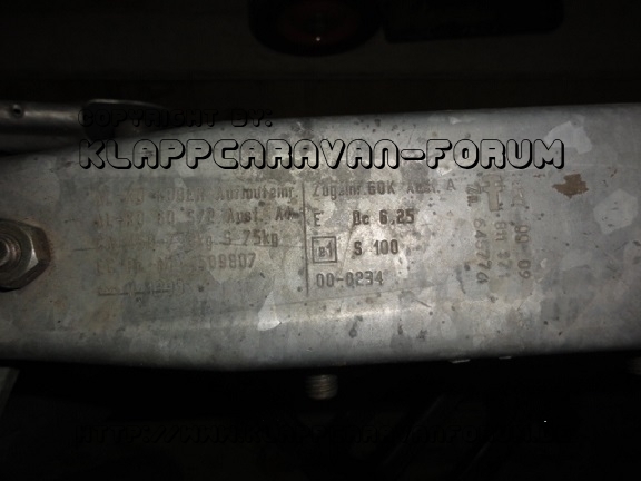 Prüfnummern auf Deichsel