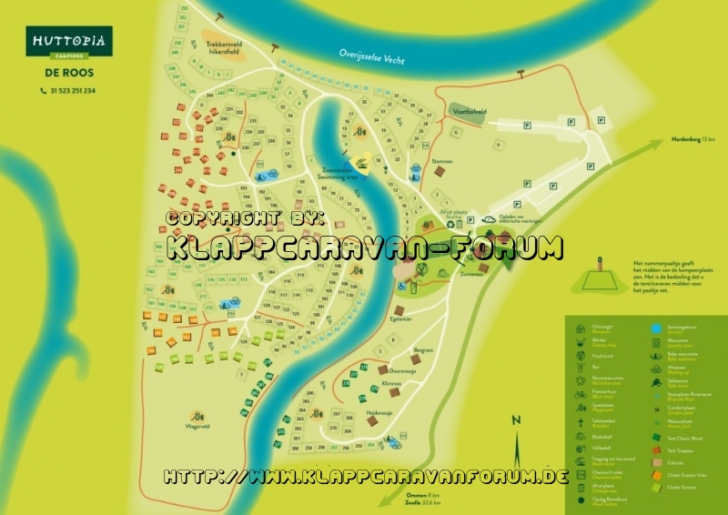 Huttopia De Roos Lageplan