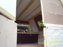 Klappaufbau Rohbau von innen