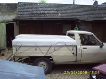 Verpackter Klappaufbau beim Pickklapp