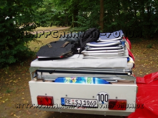 SK-Falter - Fertig gepackt - Die Plane passt noch drüber.