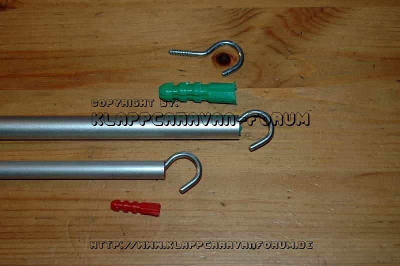 SK-Falter - Gardinenstangen - Anbau von Haken am Ende