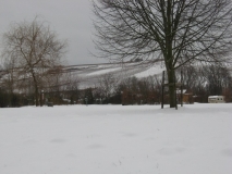 CP-Nahemühle Monzingen umringt von Weinbergen - Im Winter