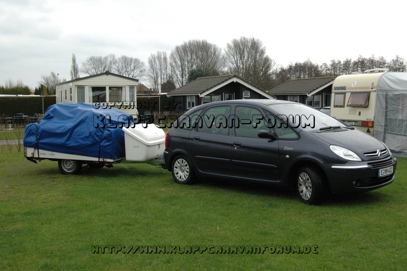 Fahrradtransport auf der Plane eines SK12 - Ankunft nach 250 km - 1