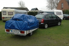 Fahrradtransport auf der Plane eines SK12 - Ankunft nach 250 km - 2