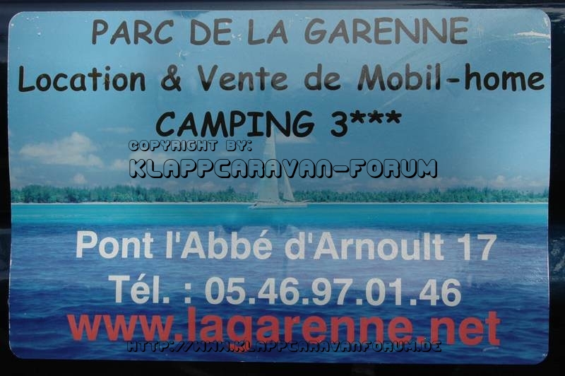 Camping Parc de la Garenne – Pont l'Abbe-d'Amoult – Schild 1