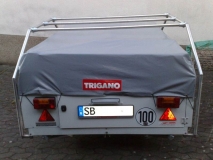 Eigenbau-Gepäckgalerie aus V2A - montiert von hinten