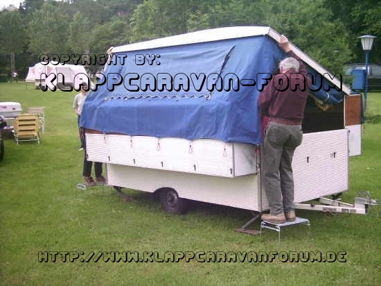 Aufbau Casita - Einseitiges Anheben des Daches