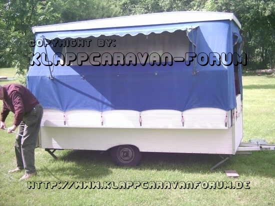 Aufbau Casita - fertig mit großem Aufstellfenster