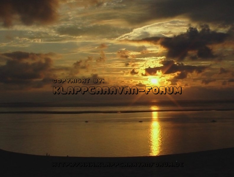 Sonnenuntergang an der Düne von Pyla, französische Atlantikküste